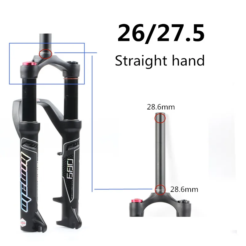 HIMALO Велосипедная вилка 27,5/29ER вилка задний мост воздушная Велосипедная вилка mtb масло для подвески и газовая вилка для Manitou Machete Comp - Цвет: 27.5 Straight hand