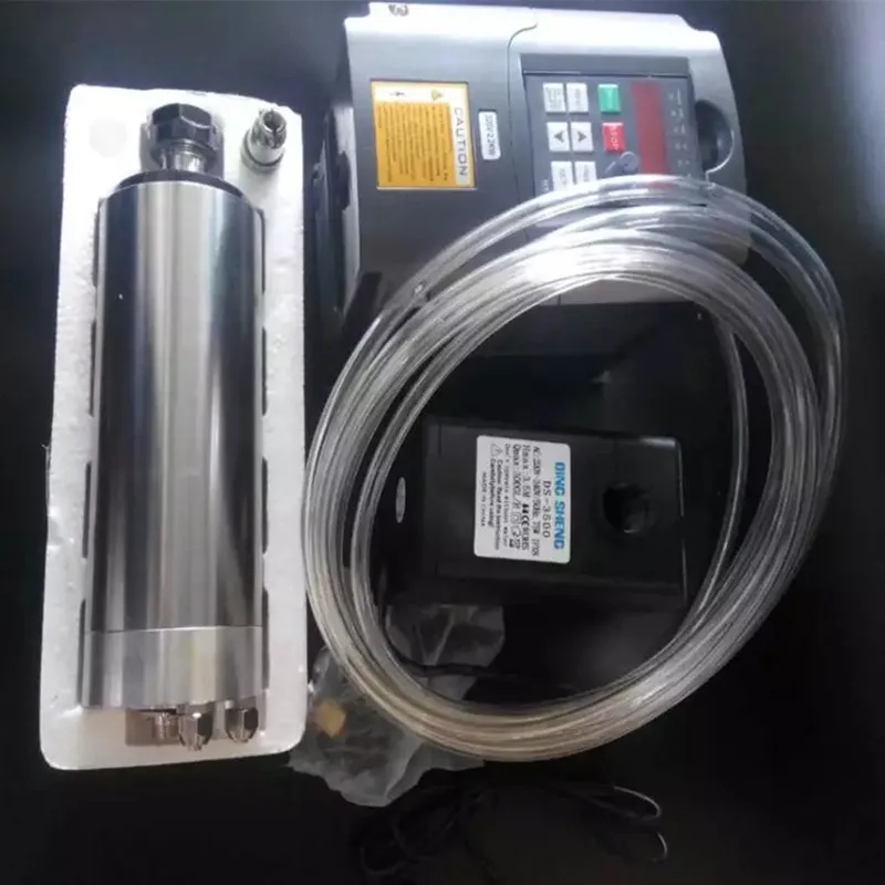 

CNC Milling Spindle motor 1.5/2.2/0.8/3KW Water Cooled &VFD/inverter driver spindle speed control +ER11/16/20 Collet free