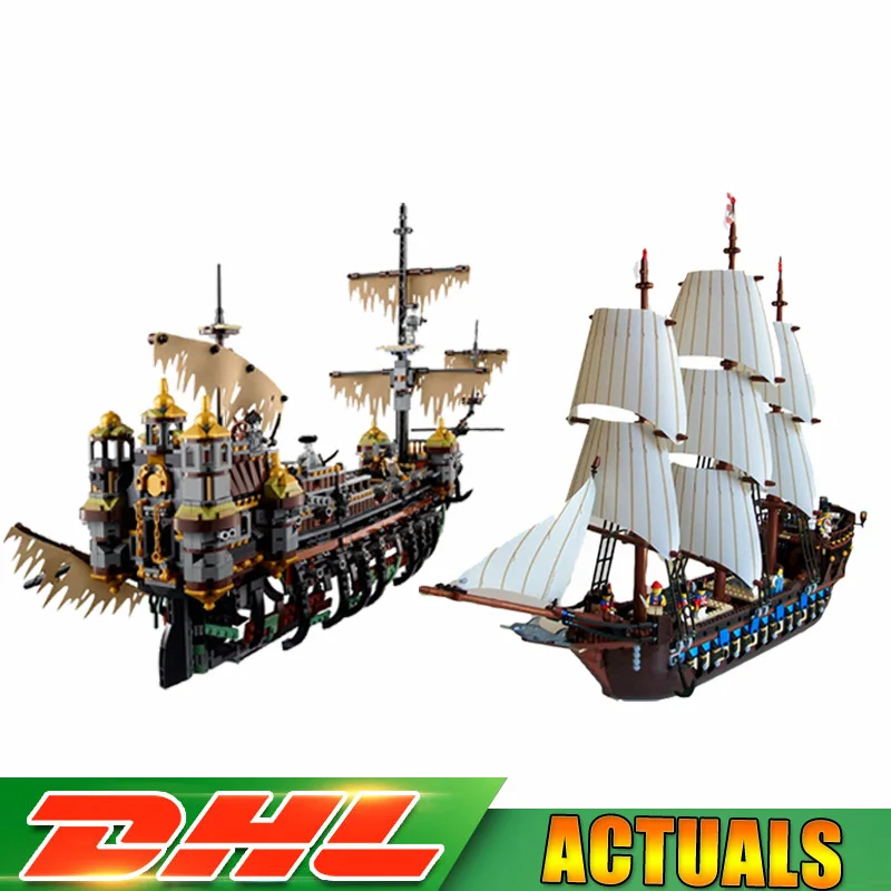 

LEPIN Compatible LegoINGlys 16042 Pirate of The CaribbeanThe Slient Mary 71042 +22001 Pirates Imperial Flagship 10210 Blocks