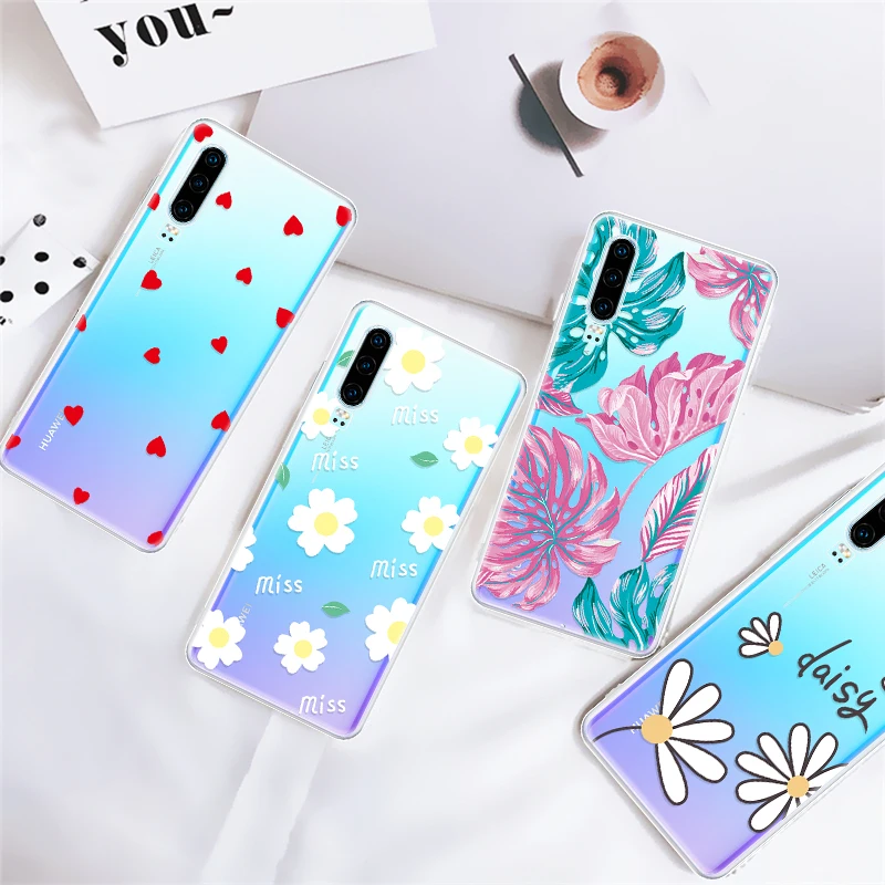 KK розовый чехол с узором для Huawei Y6 Y7 Y9 2019 Prime Pro мягкий из ТПУ P30 P20 Lite