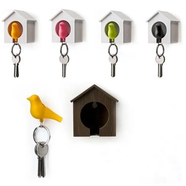 

Creative Bird&House Designed Nest Key Holder Ring Keychain Keyring Set
