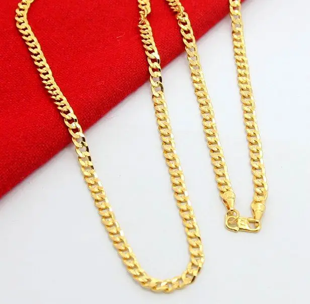 2013 NEW! Free shipping! 24&quot Fashion 5MM WIDE 18k gold plated fashion nice curb chain design women/men necklace GN31 | Украшения и