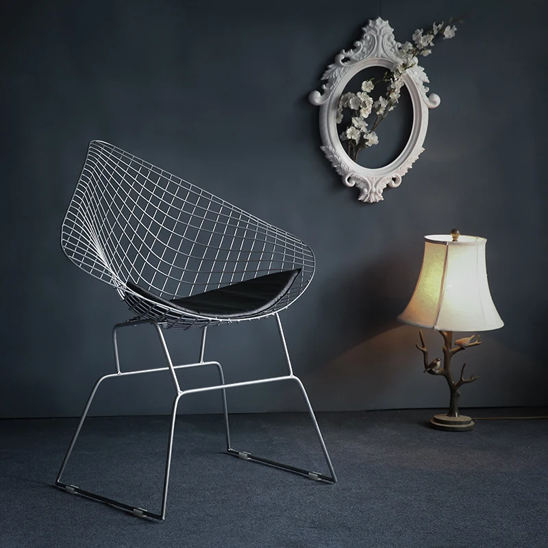 Hollow Iron Leisure Chair Creative Personality Dining Chair Minimalist Lounge Chair Negotiation Chair Household Sofa Stool