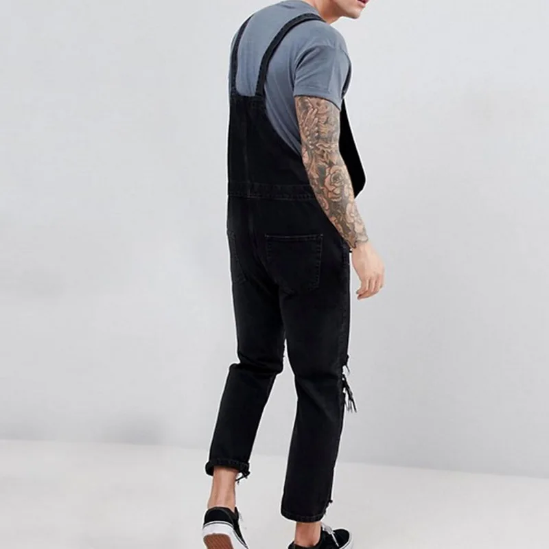 CYSINCOS2019 новые модные мужские рваные джинсы комбинезоны Hi Street Distressed Denim bib Комбинезоны для мужчин джинсы на подтяжках