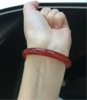 

Free delivery of natural red agate chalcedony jade bracelet son fine round fashion jewelry gift