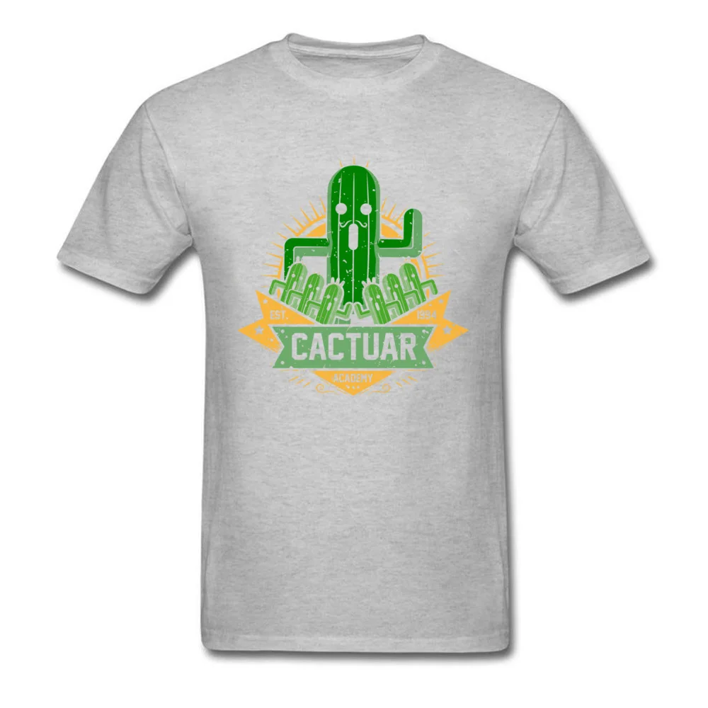 Round Neck cactuar academy 9072 Pure Cotton Mens Top T-shirts Casual Short Sleeve Tops & Tees Latest Party Tee Shirt cactuar academy 9072 grey