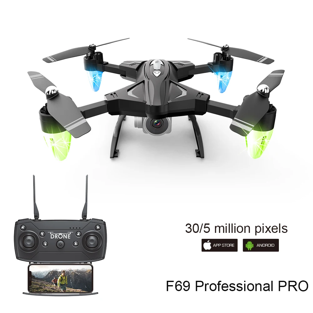 FPV RC Дрон с живым видео и возвратом домой складной HD камерой Квадрокоптер