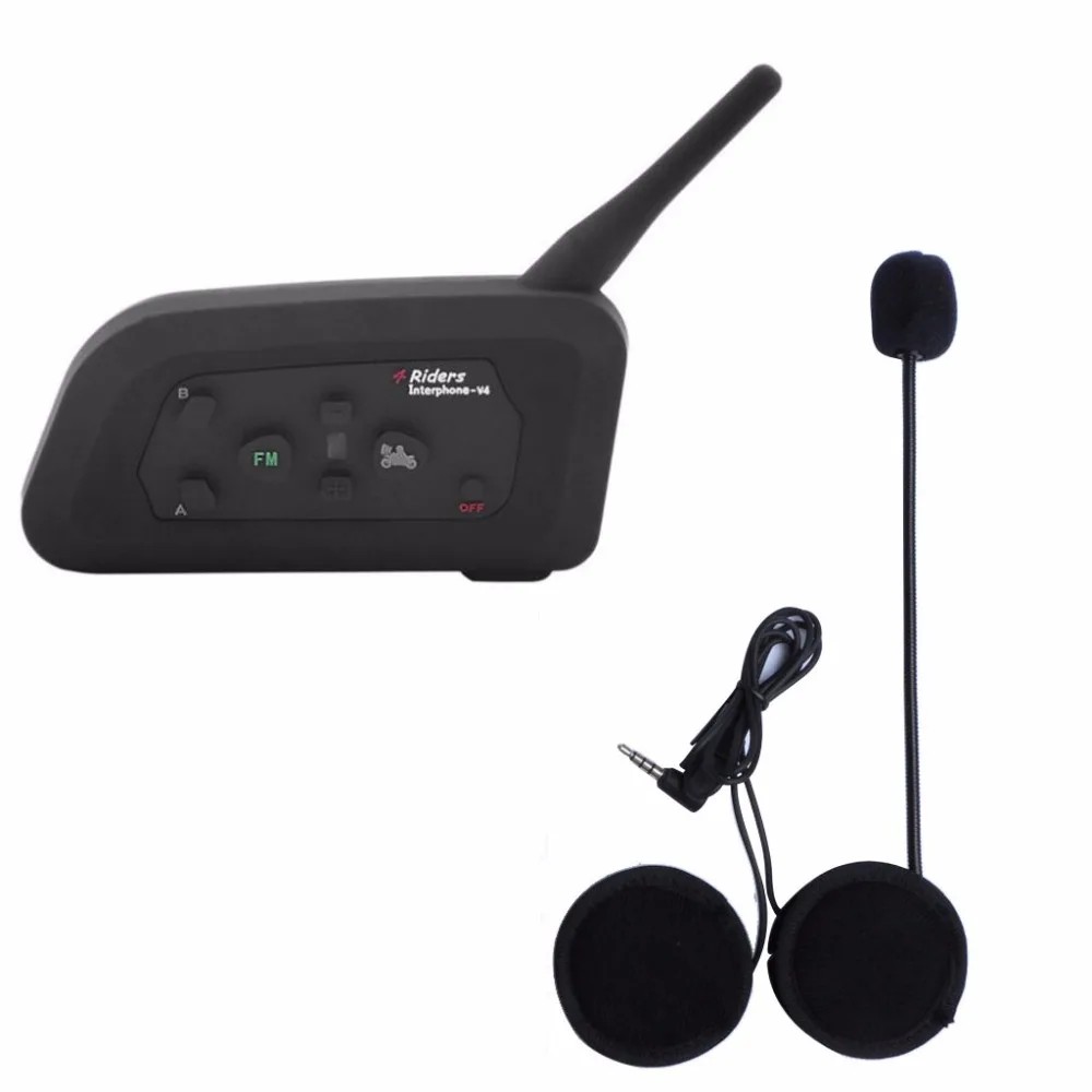 V4 1200M Bluetooth Helmet Headset Full duplex Interphone Handsfree Communication Synchronous