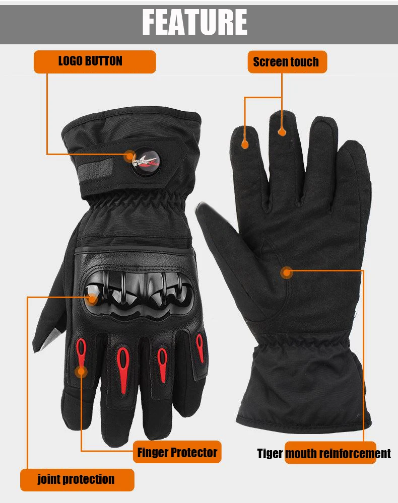 Зимние теплые мотоциклетные перчатки с сенсорным экраном, водонепроницаемые перчатки, женские мотоциклетные перчатки для мальчиков и женщин, защитные перчатки для велоспорта