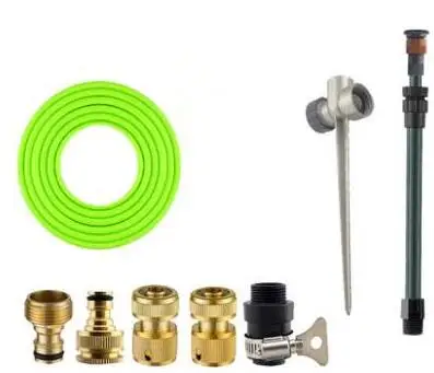 Spike Garden Hose Adaptor Lawn Nozzle With 10m Pvc Garden Hose