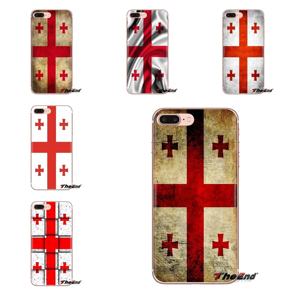 

GE Georgia Grunge Flag Banner For Xiaomi Mi4 Mi5 Mi5S Mi6 Mi A1 A2 5X 6X 8 9 Lite SE Pro Mi Max Mix 2 3 2S TPU Transparent Cases