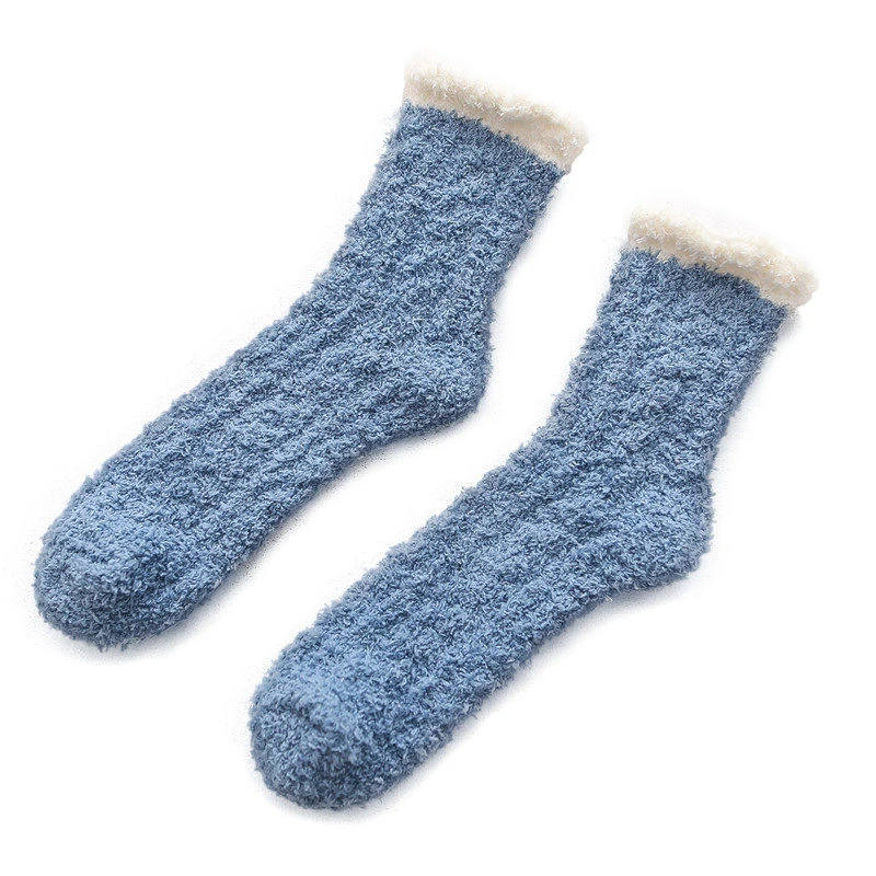 Агэу Для женщин девушки Теплые зимние носки Повседневное Карамельный цвет толстые коралловые флисовые Носки нечеткой носки