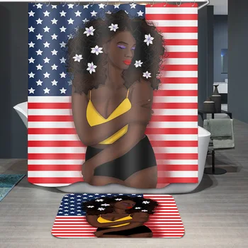 

3D Prited Polyester Waterproof Shower Curtain Sexy Woman Printed Mildew Resistant Bath Curtain Home Bathroom Decor with Hooks