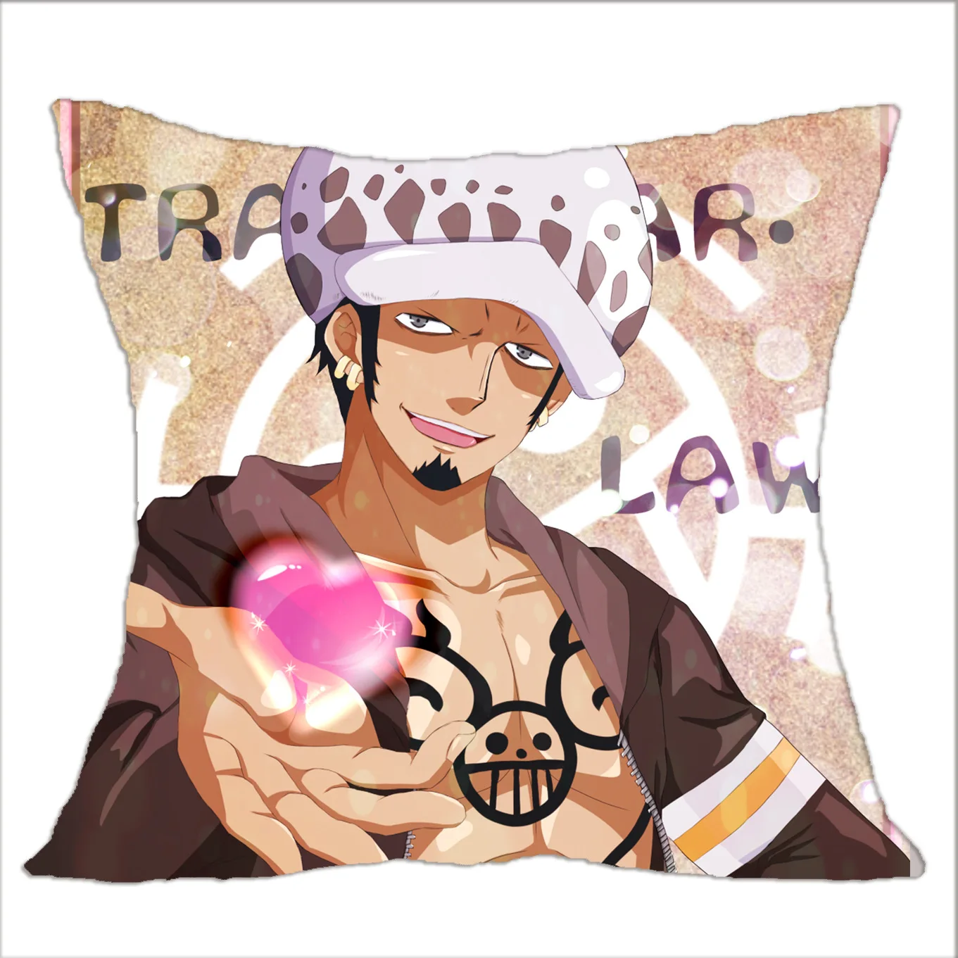 Anime One Piece Square Pillow Case Covers Fashion Japanese Cartoon Figure Luffy Home Custom Decorative Pillowcase Gift
