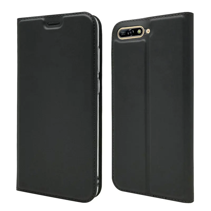 Для huawei Y6 2018 кожа флип чехол для ATU L11 L21 L22 LX3 отделения карточек кошелек Чехол