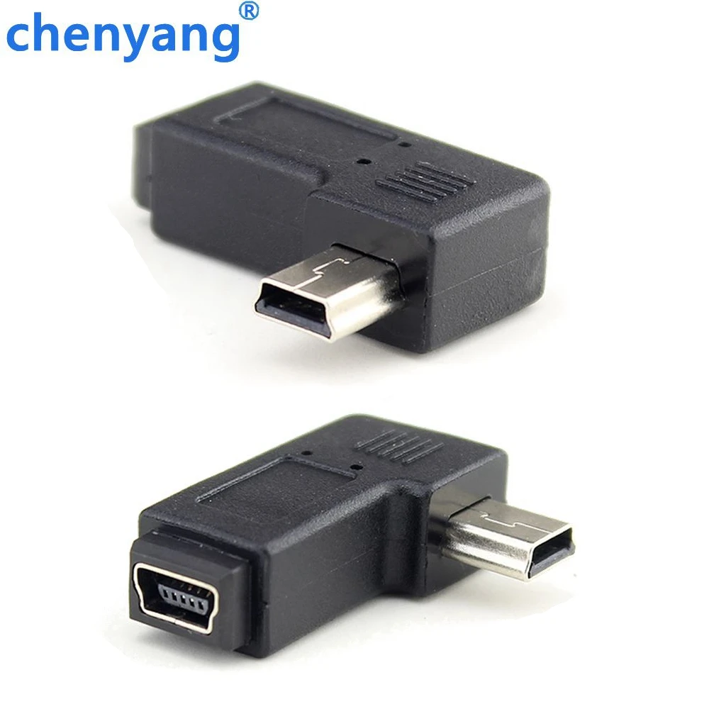 Универсальный короткий правый + левый 90 градусов кабель Mini B штекер на USB разъем