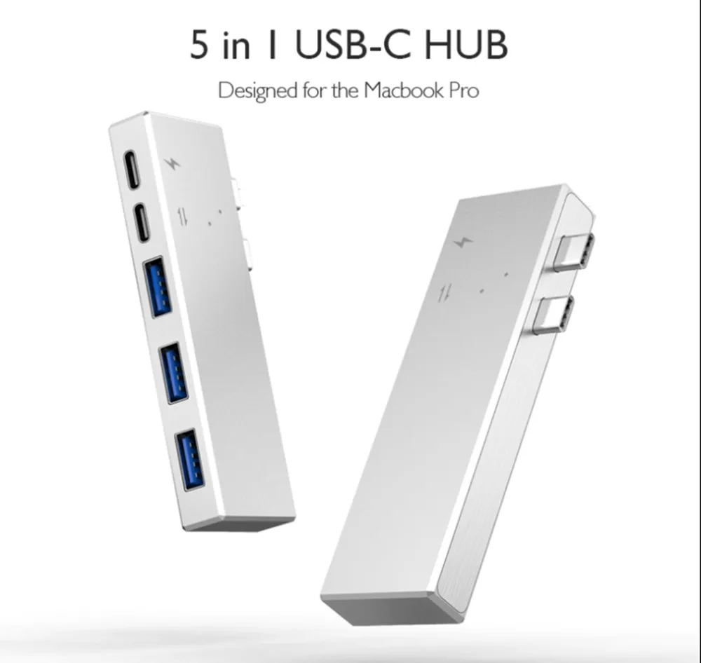 Usb type C концентратор адаптер 5 в 1 многопортовый usb type-C адаптер с USB 3,0 порт USBC зарядный порт type-C USB для MacBook Pro