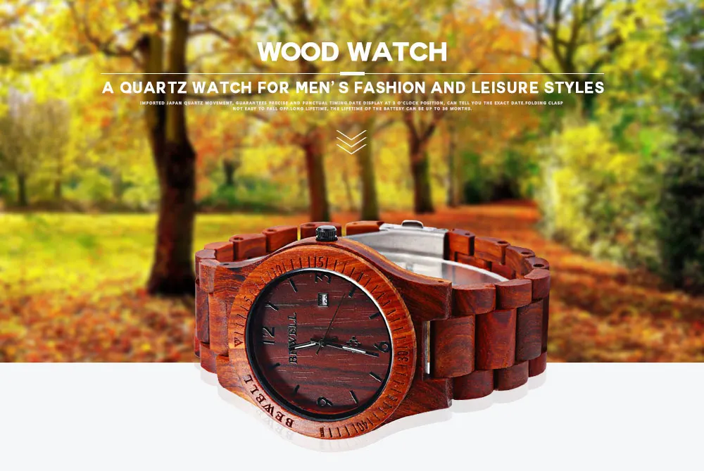 2017 BigBen Bewell Luxury Brand Wood Watch Men Analog Natural Quartz Movement Date Male Wristwatches Clock Relogio Masculino (7)