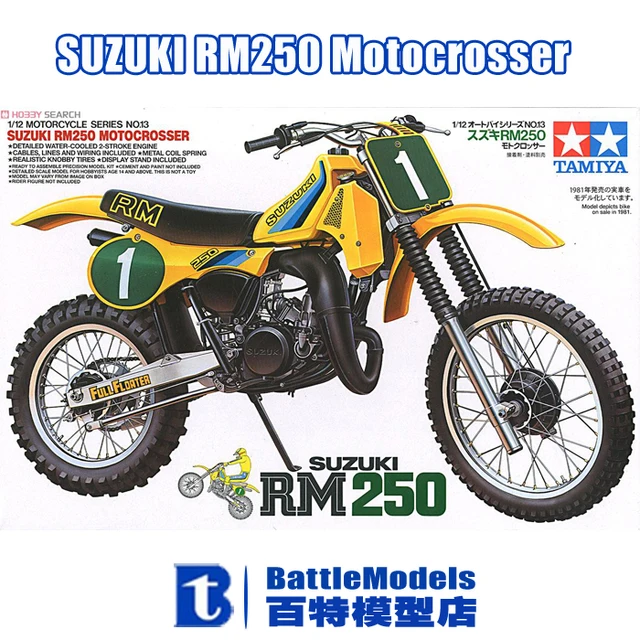 TAMIYA MODEL 1/12 SCALE civil models 14013 SUZUKI RM250 Motocrosser