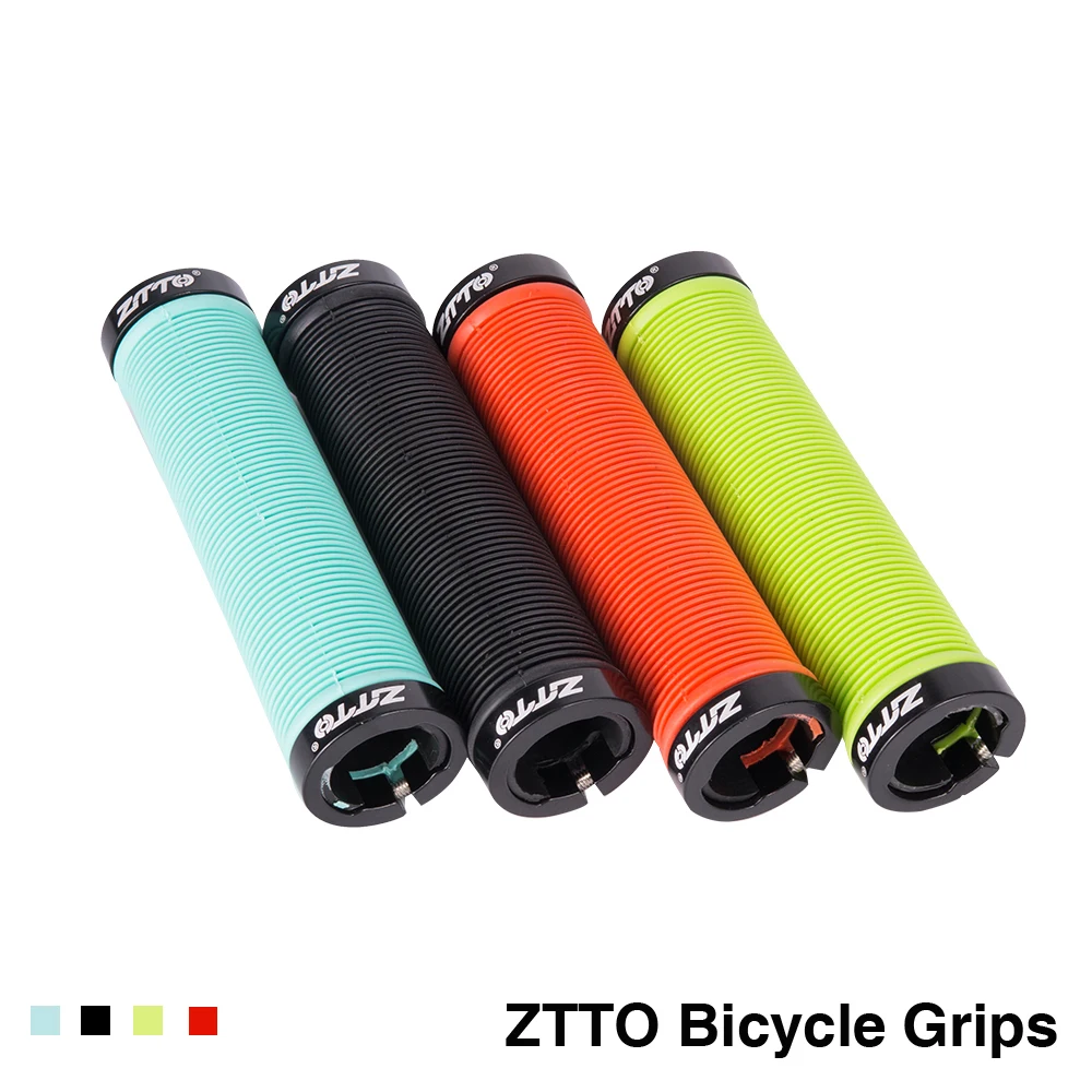 MTB Handlebar Grips Silicone Gel Lock on Anti slip Grips for Mountain bike Folding Bicycle Parts 1 Pair