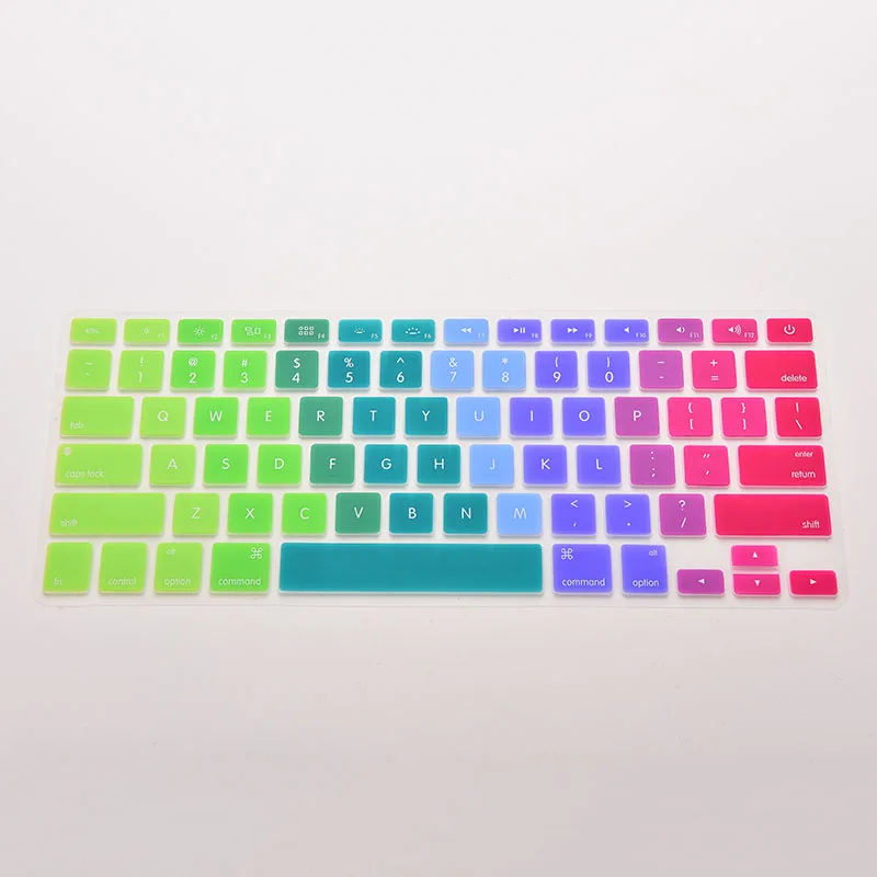 13" 15" 17" Silicone Rainbow Keyboard Skin Cover For Apple Macbook Laptop Keyboard Stickers Keyboard Cover Keypad Skin Protector-3