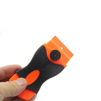 

Hot Razor Blades Scraper Removal Tool +100pcs 1.5'' Plastic Double Edged Blades Hand Set BX
