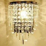 

free shipping Bedroom wall lamp modern single-head bedside lamp k9 crystal wall mounted light