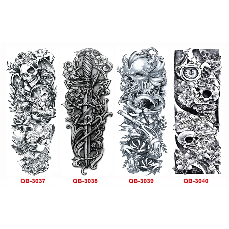 3pc temporary tattoo sleeves full arm waterproof tattoos for cool 3pc temporary tattoo sleeves full arm waterproof tattoos for cool