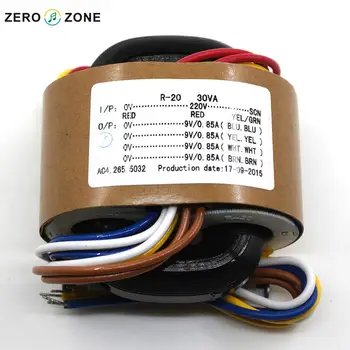 

GZLOZONE 30VA 9V X4 R-type Transformer 30W 9V*4 Transformer For Audio
