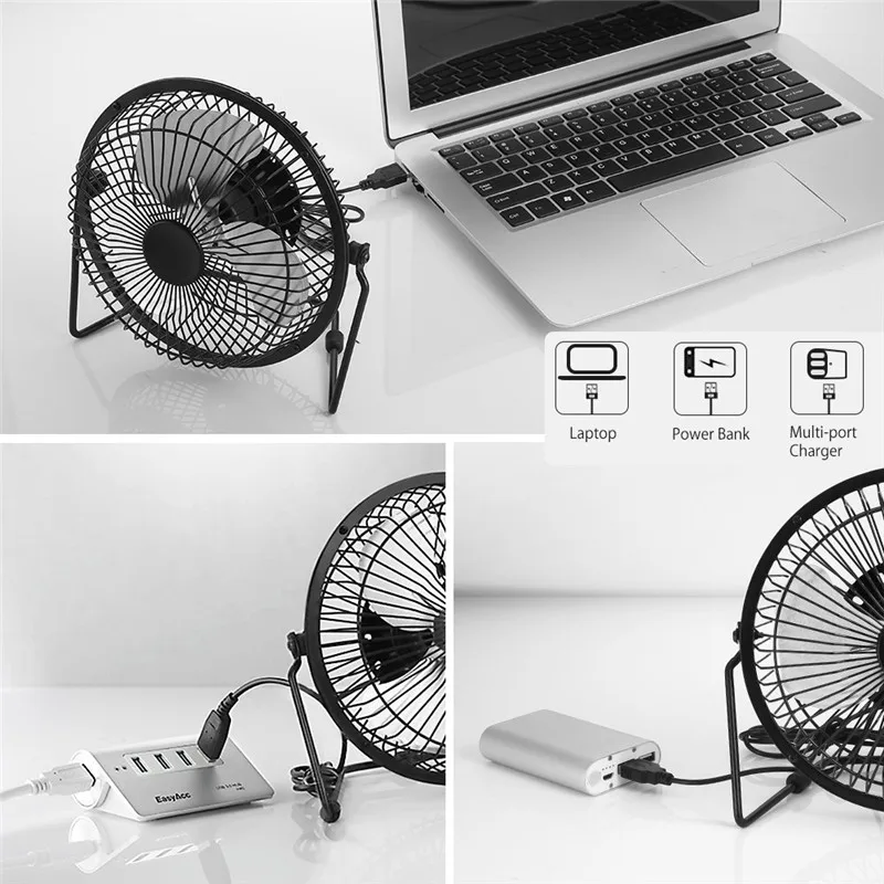 USB 5,5 Вт Железный вентилятор 8 дюймов охлаждающий вентилятор для автомобиля+ черная солнечная панель для путешествий на открытом воздухе, рыбалки, дома