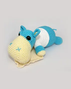 

crochet baby Amigurumi the hippo rattle