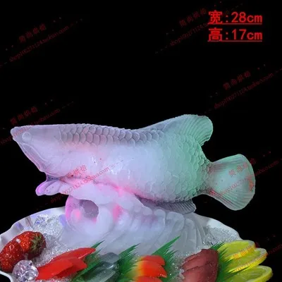 Силиконовая форма льда скульптура форма льда Куб diy Орел Павлин морской конек - Цвет: Golden Dragon Fish