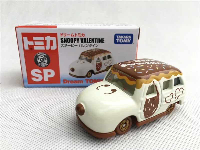 Takara Tomy Dream Tomica SP Snoopy Валентина металлическая литая игрушка автомобиль