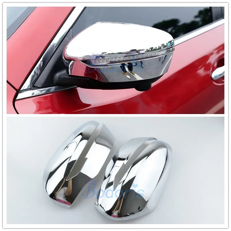 

Door Mirror Cover Overlay Trim 2014-2016 2017 2018 Mirror Surface Frame Panel Chrome Car Styling For Nissan Juke Accessories