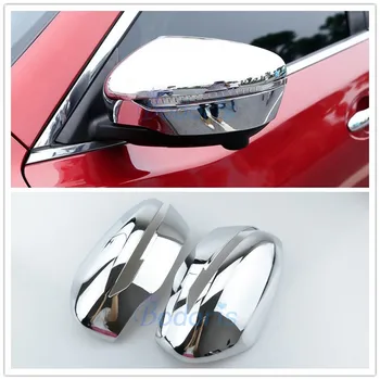 

Door Mirror Cover Overlay Trim 2014-2016 2017 2018 Mirror Surface Frame Panel Chrome Car Styling For Nissan Juke Accessories