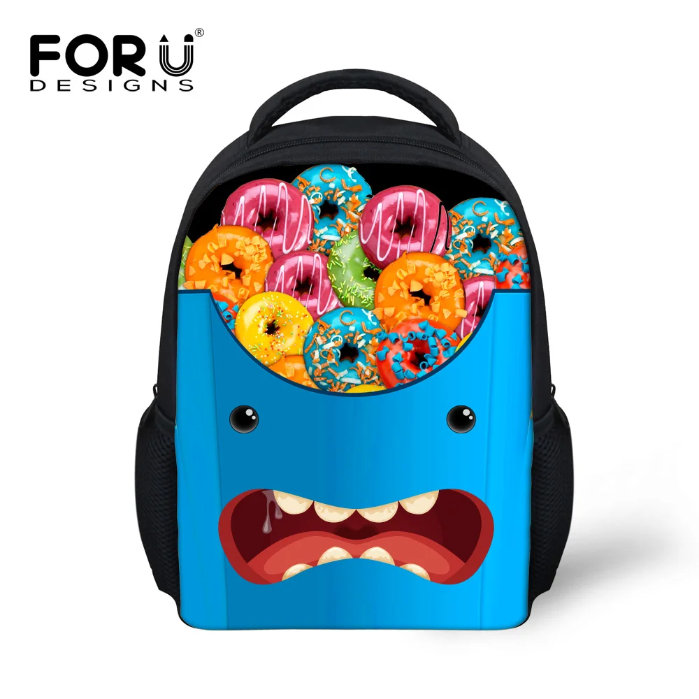 Funny French Fries Printing School Bags for Boys Girls Cute Emoji Smile