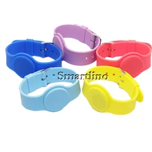 100 шт./лот Регулируемый пассивный ремешок с RFID для пуска двигателя Водонепроницаемый 125 кГц TK4100 чип силиконовый браслет для доступа Управление