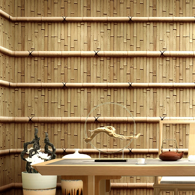Китайские обои классический 3D стереоскопический ресторанный в китайском стиле зеленый бамбук японский Бар Отель Водонепроницаемая