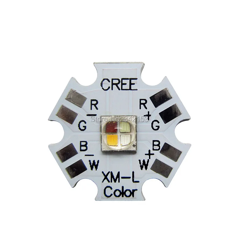 

Free Shipping 12W 1000mA Original Cree XM-L Color Led XML RGBWW RGB + Warm White Led Emitter Light On 20MM PCB 5PCS/LOT