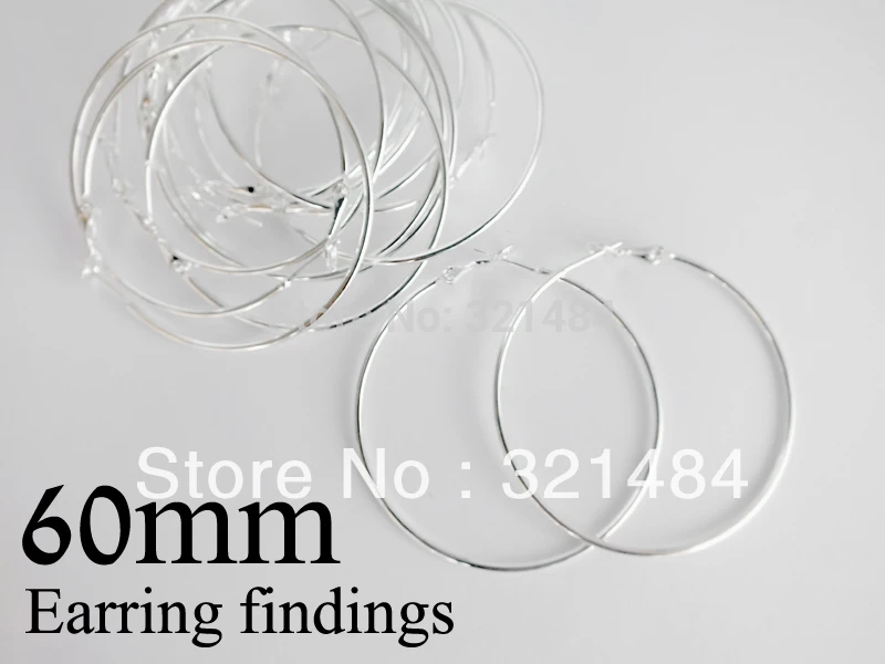 200piece 60mm Silver Plated French Hook Earring Backs Nickel Free 200piece 60mm Silver Plated French Hook Earring Backs Nickel Free Hoop Findings In Jewelry Components From Accessories On