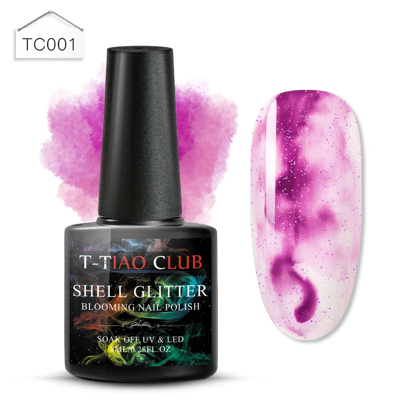 T-TIAO CLUB Blooming Painting Nail Gel Polish Effect Flower Blossom Nails Gel Soak off UV Gel Varnish Manicure Nail Art Lacquer - Цвет: ES03406