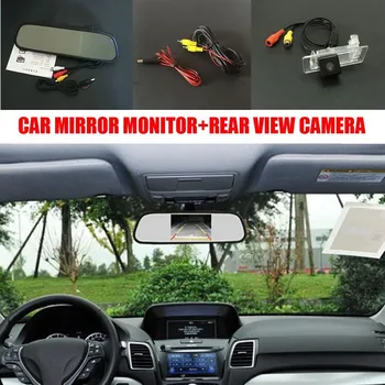 

2in 1 Parking System HD Car Rear View Reversing Camera + 5'' Car Mirror Car parking Monitor For Volkswagen VW Sagitar 2011~2015