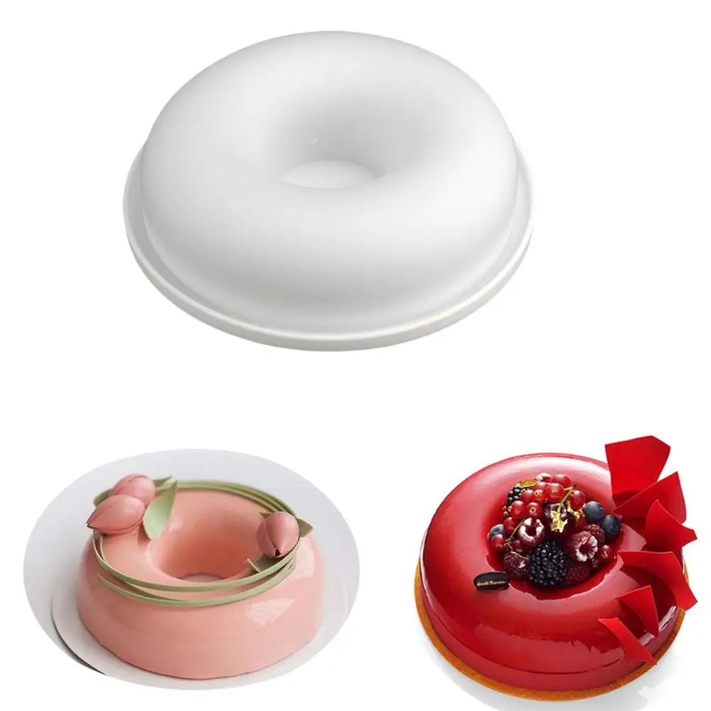 

Diy 3D Donut shape Silicone Cake Mold for dessert mousse Kitchen Baking Pastry silicone mould Cake Decorating Tool