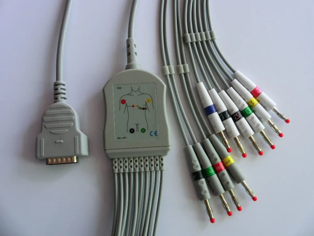 GE mac 500/1200 цельный 10ld ecg кабель|cable mac|cable ecgcable 12 |