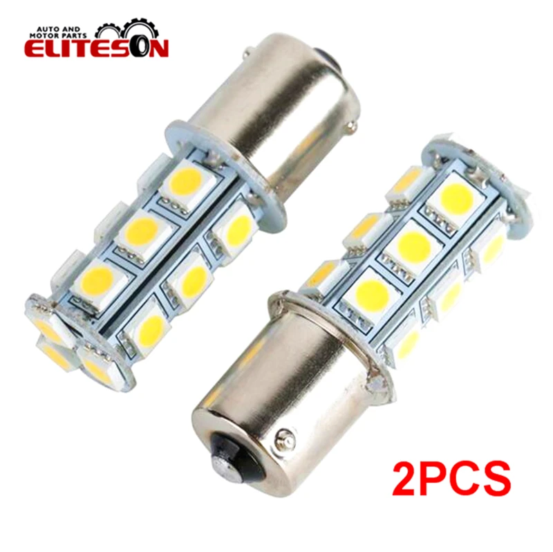 Eliteson 2 шт. S25 1156 1157 18SMD 5050 Автомобильные светодиодные лампы резервного сигнала
