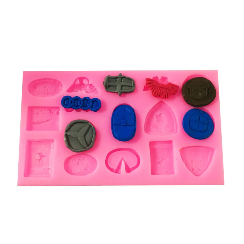16 Styles Car Logo Shaped Cake Mould 3D Silicone Cake Mold Cake Baking Mold Fondant Cake Decorating Tools Pastry Mold Tools 3