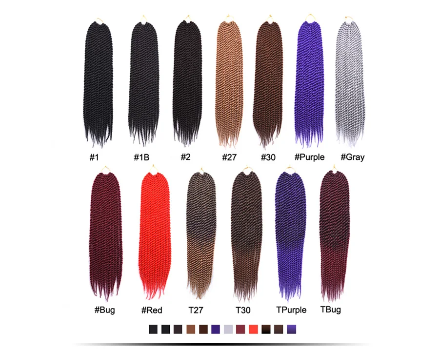 Продукты AliLeader, Сенегальские скрученные волосы, вязанные крючком, косички для наращивания, 22 дюйма, 13 цветов, Ombre, фиолетовый цвет, синтетические волосы для плетения