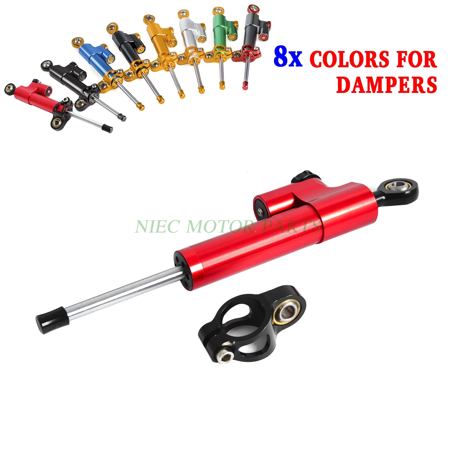 

NICECNC Motorcycle Adjustable Steering Damper Stabilizer Street Sport Motocross Enduro Supermoto Dirt Bike