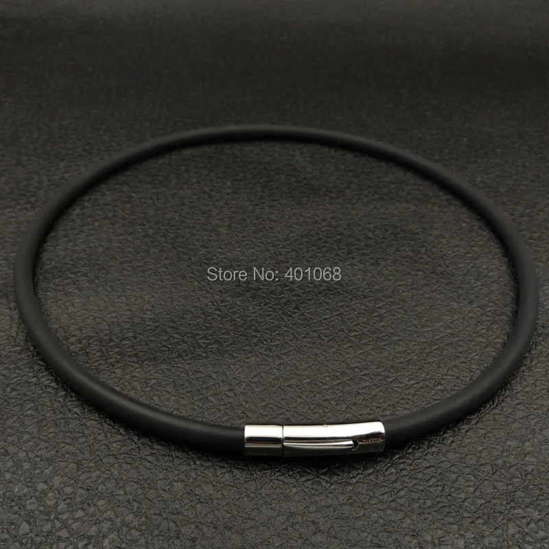 

high energy cervical vertebra magnetic therapy silicone necklace with stainless steel buckle and negative ionic