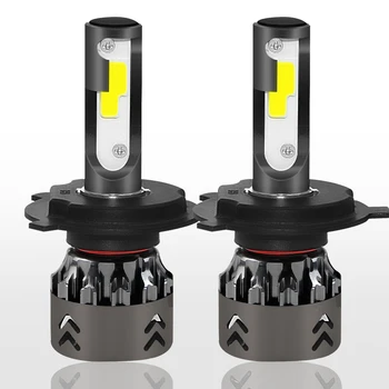 

2 X H4/9003/HB2 Hi/Lo MINI6 LED Car Headlight Bulb 30W 3000LM 9V-36V IP68 Waterproof 6000K Cold White 6063 Aluminum ALL IN ONE